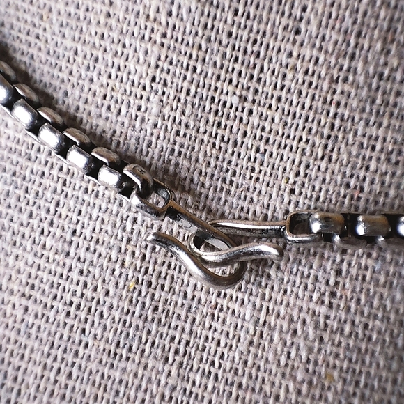 Stella and Dot Art Deco Revival Elongated Citrine Smoke Pewter Tone Necklace - Picture 13 of 15